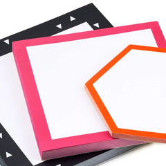 Black, Pink and Orange Memo Pad 3-Pack