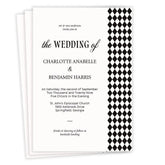 Elegant Harlequin Flat Wedding Invitation