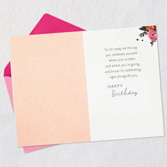 Celebrating Who You've Been and Who You're Becoming Birthday Card for Women