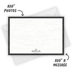 Black & White Rustic Flat Christmas Photo Card
