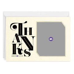 Black and Gold Letters Custom Thank-You Card
