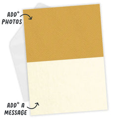 Black and Gold Letters Custom Thank-You Card