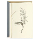 Black-and-White Botanical Drawing Blank Card