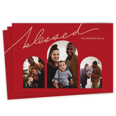 Blessed Arches Flat Christmas Photo Card