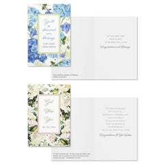 Showered With Blessings Assorted Religious Wedding Cards, Box of 12