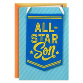 You're All In and All Heart Birthday Card for Son With Removable Banner
