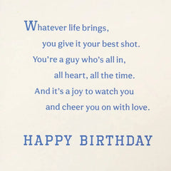 You're All In and All Heart Birthday Card for Son With Removable Banner