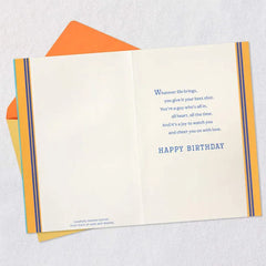 You're All In and All Heart Birthday Card for Son With Removable Banner
