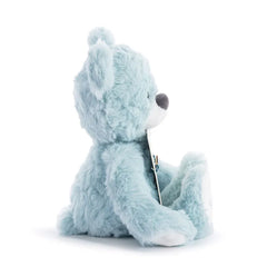 Demdaco Moon and Back Blue Plush Bear With Moon Bracelet