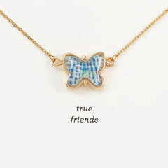 Demdaco Artful Butterfly Charm Friendship Necklace, 16"