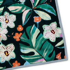 Lacey Chabert Collection Green Floral and Blue Chambray Tea Towels, Set of 2