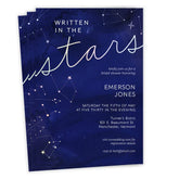 Written in the Stars Flat Wedding Shower Invitation