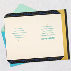 You're a Man To Look Up To Birthday Card for Him