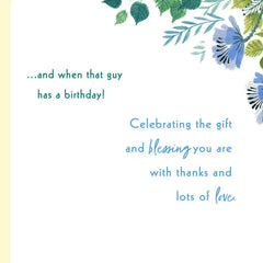 You're a Gift Religious Birthday Card for Son-in-Law