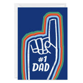 #1 Dad Foam Finger Custom Father's Day Card