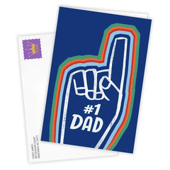 #1 Dad Foam Finger Custom Father's Day Card