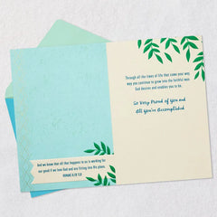 May You Continue to Grow Religious Graduation Card for Son