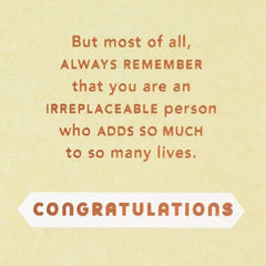 You Are Irreplaceable High School Graduation Card