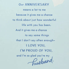 Proud of You Anniversary Card for Husband