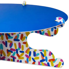 Bold Blue and Confetti Cake Stand