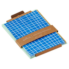 Blue Windowpane Blank Note Cards, Pack of 5