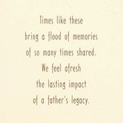 So Many Memories Shared Sympathy Card for Loss of Father