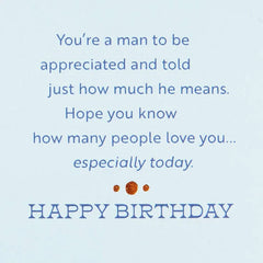A Good Man Who Leads a Good Life Birthday Card for Grandfather