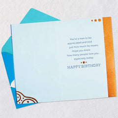 A Good Man Who Leads a Good Life Birthday Card for Grandfather