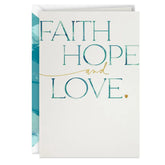 Faith, Hope and Love Wedding Card