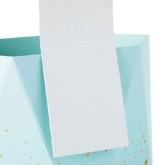 Build-a-Bouquet Celebrate Turquoise Blue Pop-Up Paper Vase With Mini Card