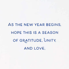 Gratitude, Unity and Love Rosh Hashanah Card