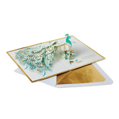 Uniquely Wonderful, Peacock Pop-Up Encouragement Card