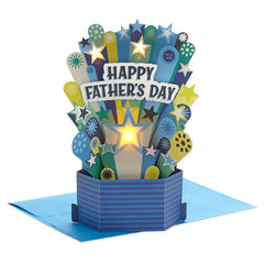 You're an Incredible Guy Musical 3D Pop-Up Father's Day Card With Light