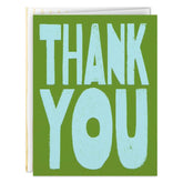 Blue and Green Blank Thank-You Card