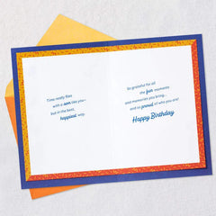 Grateful for Fun Moments and Memories Birthday Card for Son