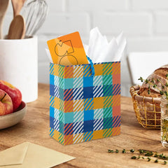 4.6" Colorful Plaid Gift Card Holder Mini Bag