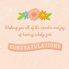 Full of Giggles New Baby Girl Card