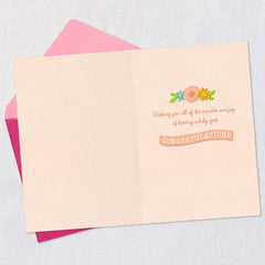 Full of Giggles New Baby Girl Card