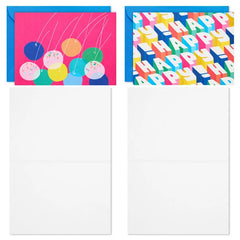 Colorful Celebration Assorted Blank Notes in Designed Box, Pack of 24