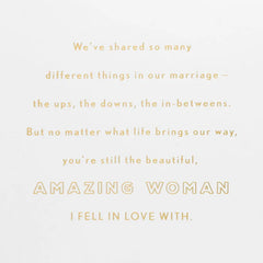 Life Changes, Love Stays Anniversary Card for Wife From Husband