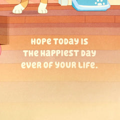 Bluey Hooray Musical Pop-Up Birthday Card for Kids With Light