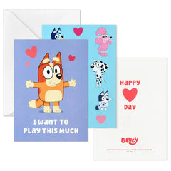 Bluey and Bingo Kids Assorted Valentines With Stickers, Pack of 24