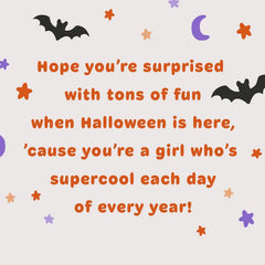 Bluey You're a Girl Who's Supercool Halloween Card for Granddaughter