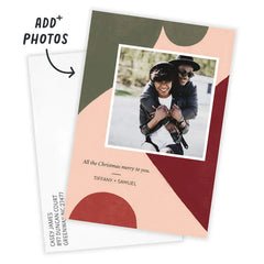 Bold Abstract Design Flat Christmas Photo Card
