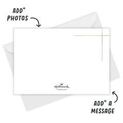 Modern Minimal Happy Flat Holiday Photo Card