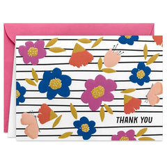 Bright Poppies Blank Thank You Notes, Pack of 10