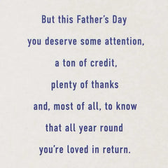 Returning Your Year-Round Love Father's Day Card