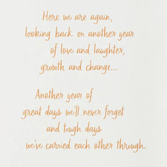 Grateful for Another Year of Us Anniversary Card for Husband
