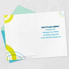 You Add a Happy Vibe Birthday Card for Nephew With Decal
