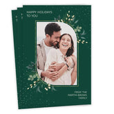Frosted Botanicals Flat Holiday Photo Card
